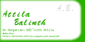 attila balinth business card